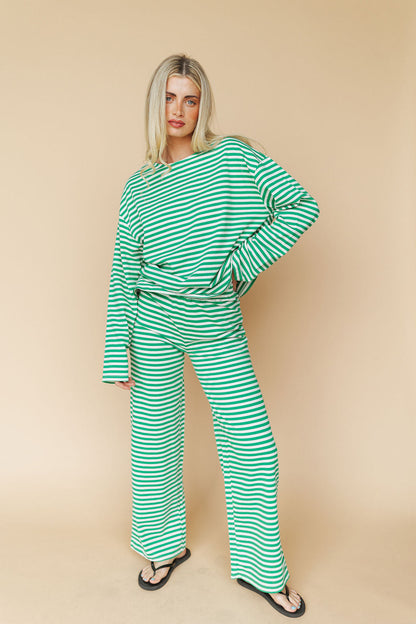 Lauren Stripe Long Sleeve in Green