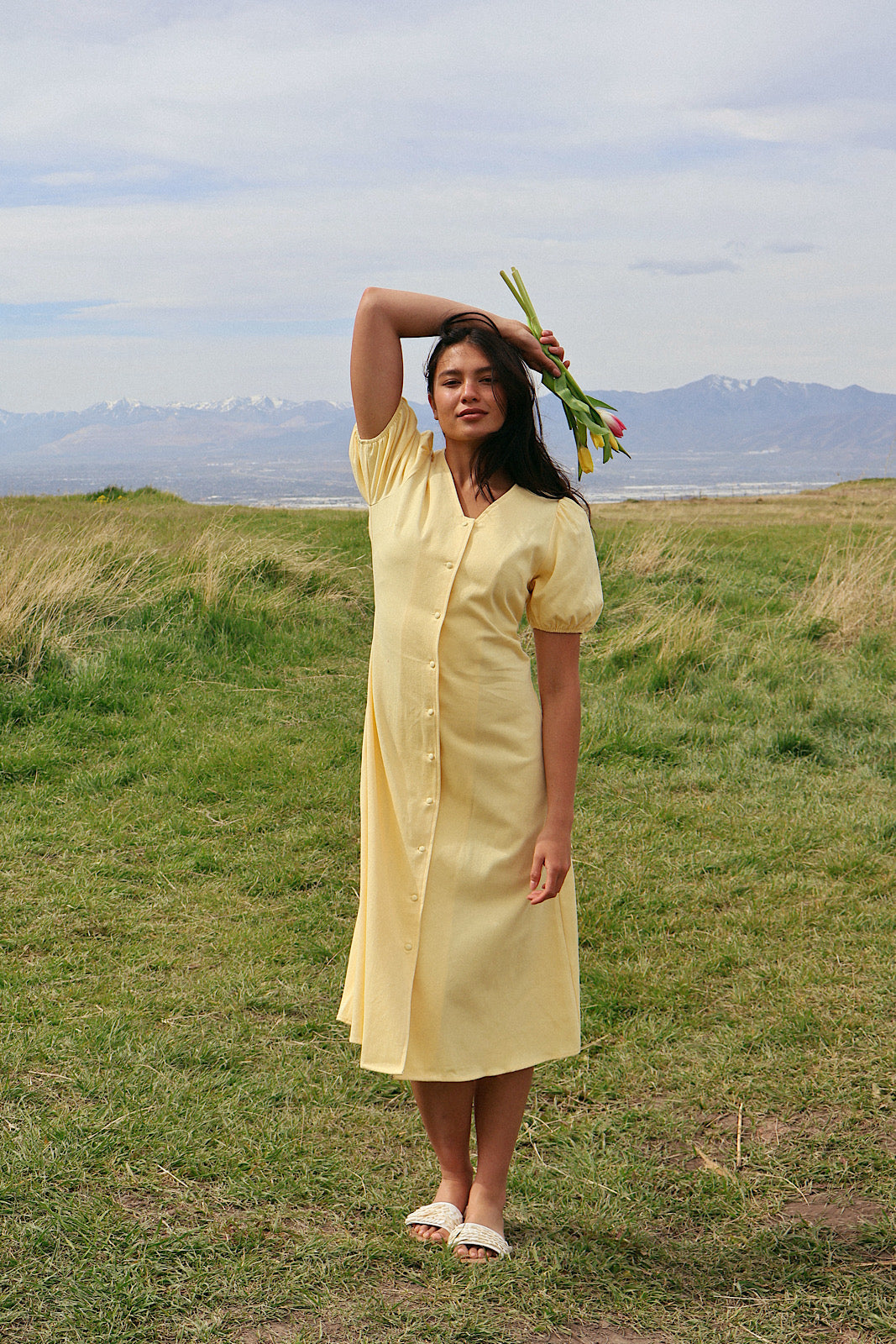 Sunnie Midi in Butter Yellow