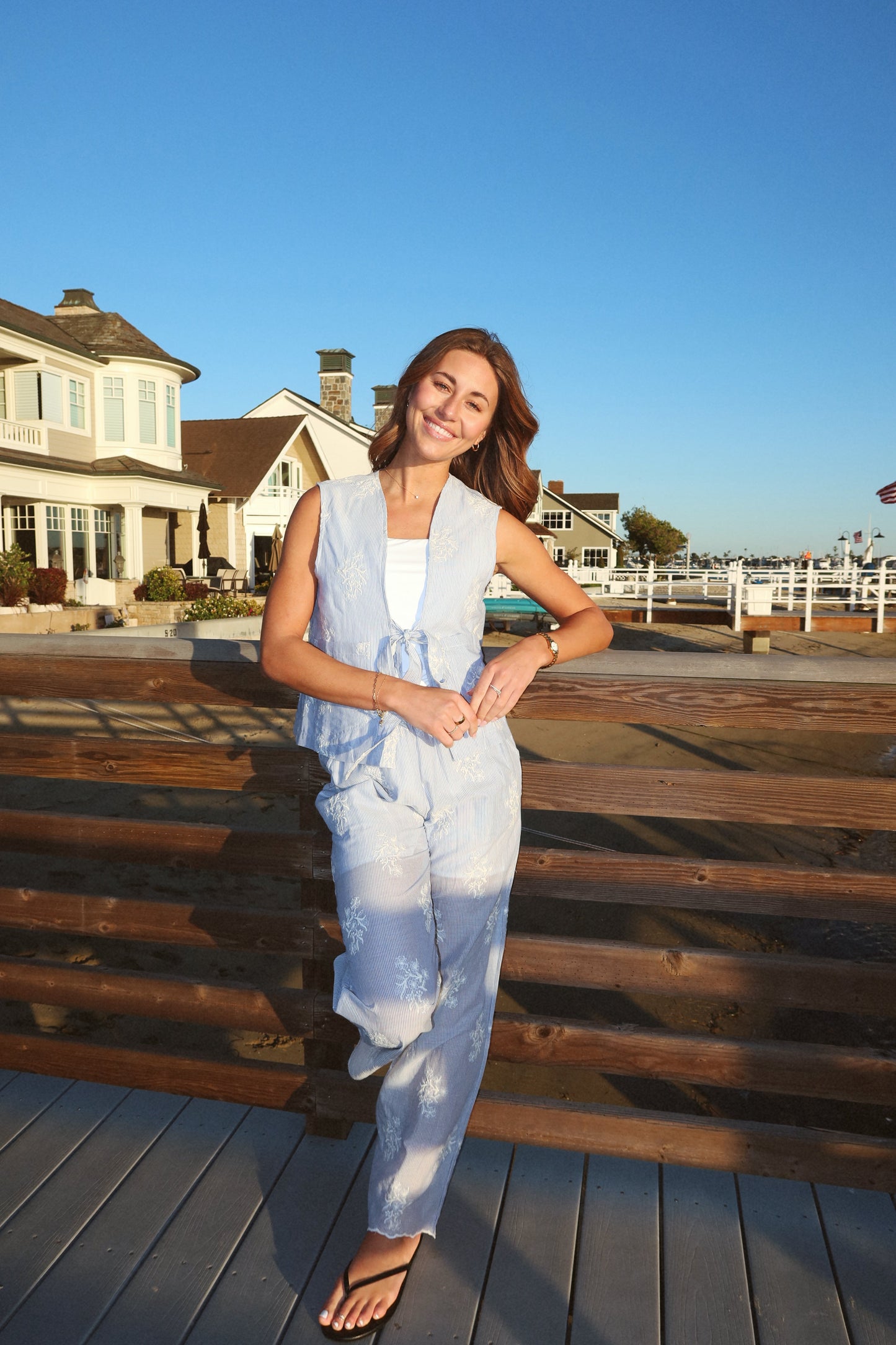 FINAL SALE - Del Mar Embroidered Pants