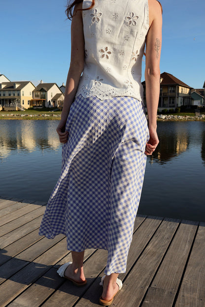 Lyla Gingham Maxi Skirt
