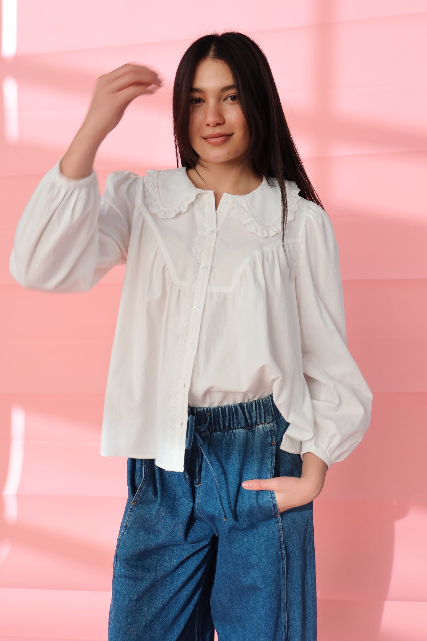 Everly White Blouse