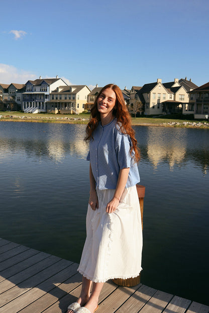 Seaside Sorbet Pointelle Cardigan