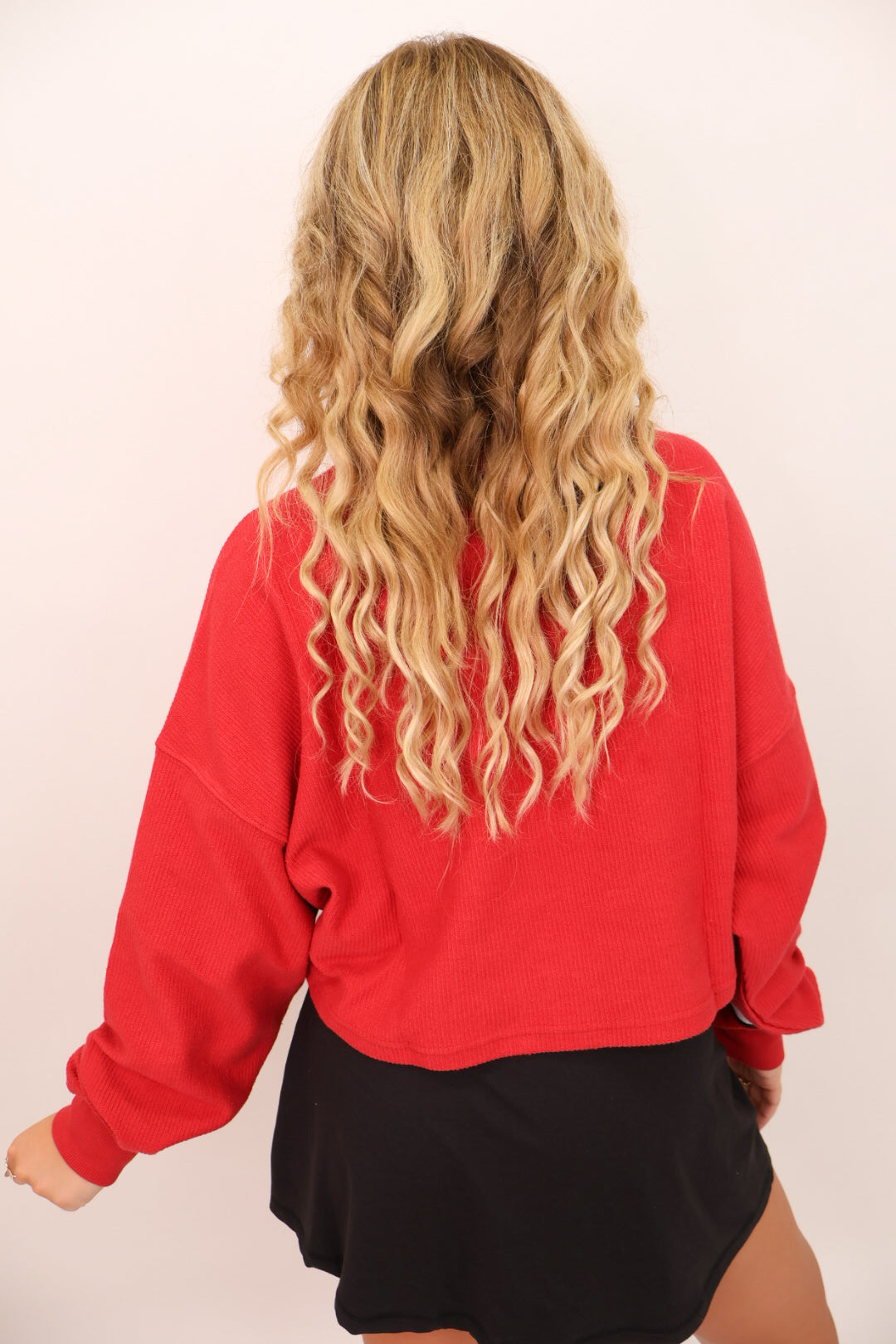 Georgia Bulldogs Corded Cropped Sweatshirt