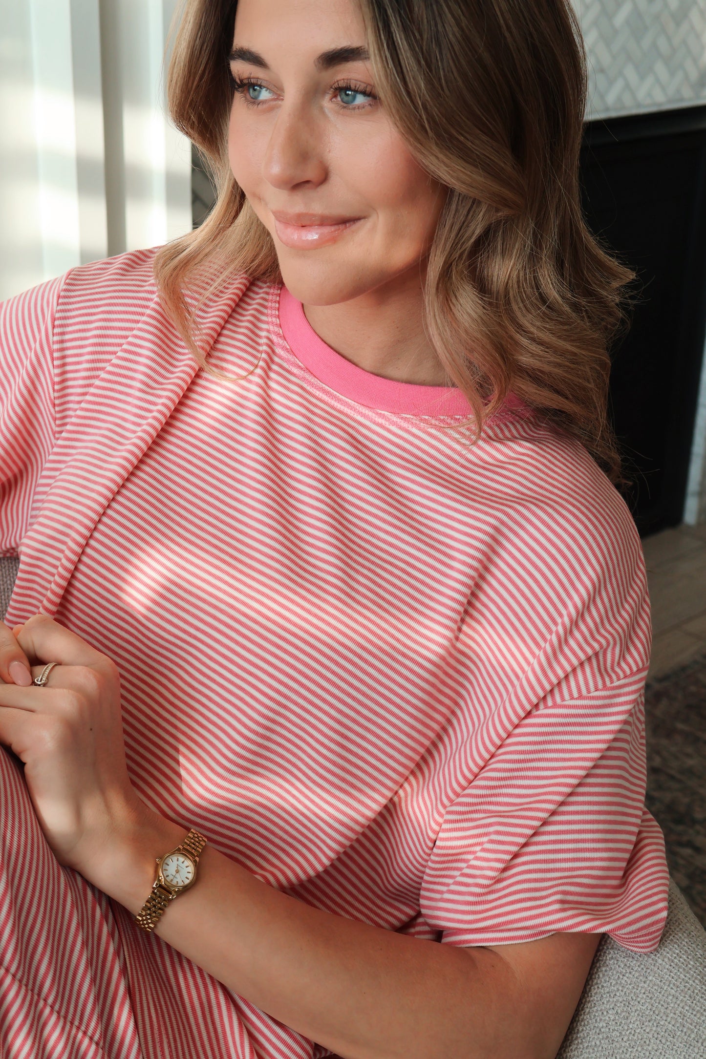 Dreamy Days Stripe Ribbed Tee