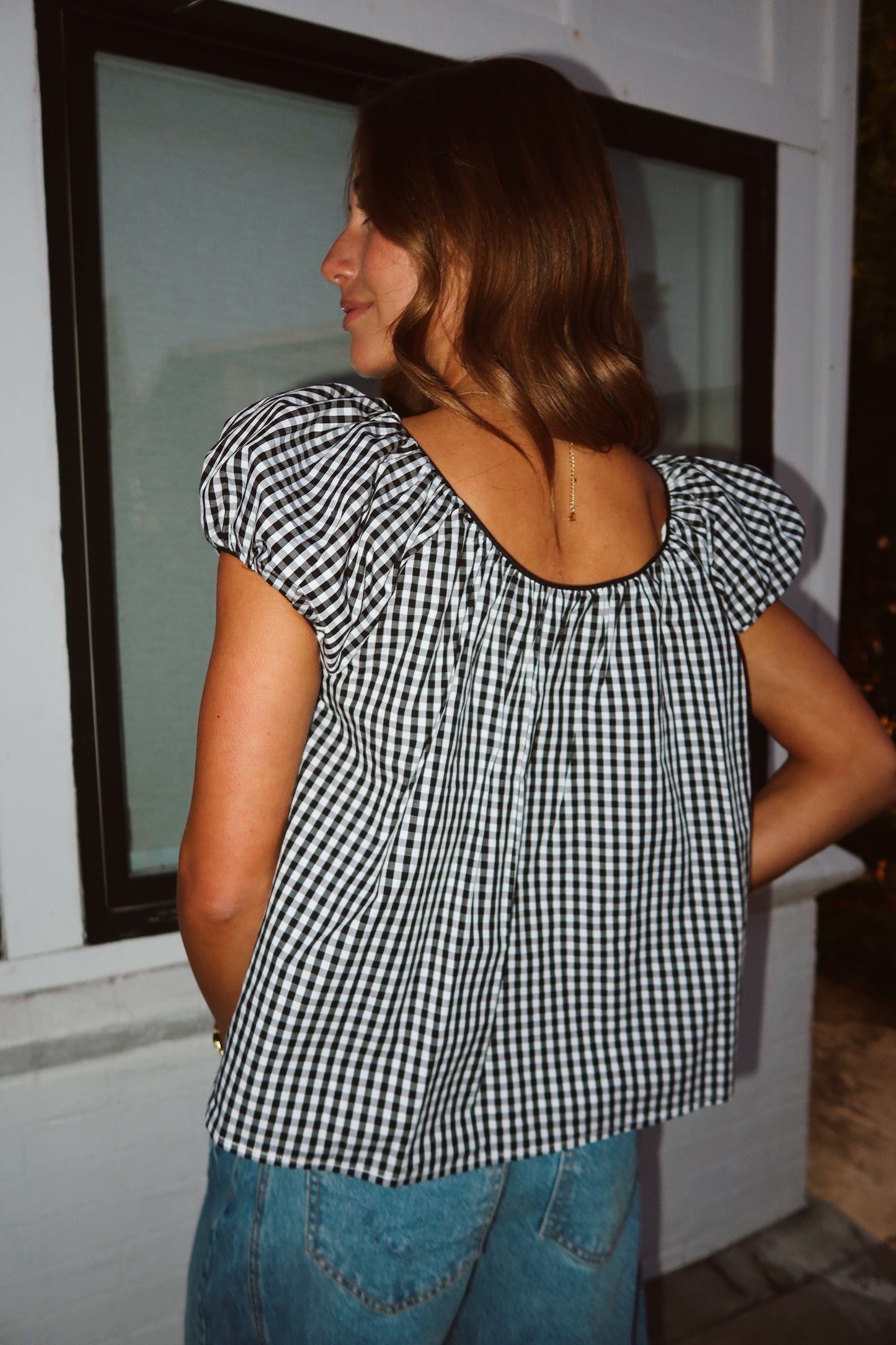 Aspyn Gingham Blouse