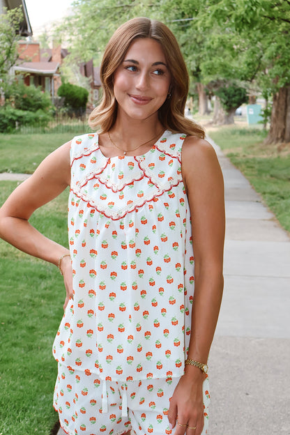 Flora Scalloped Tank