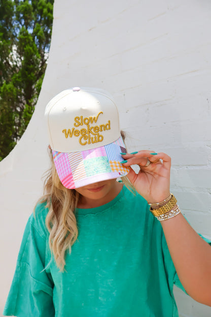 Slow Weekend Club Patchwork Trucker Hat