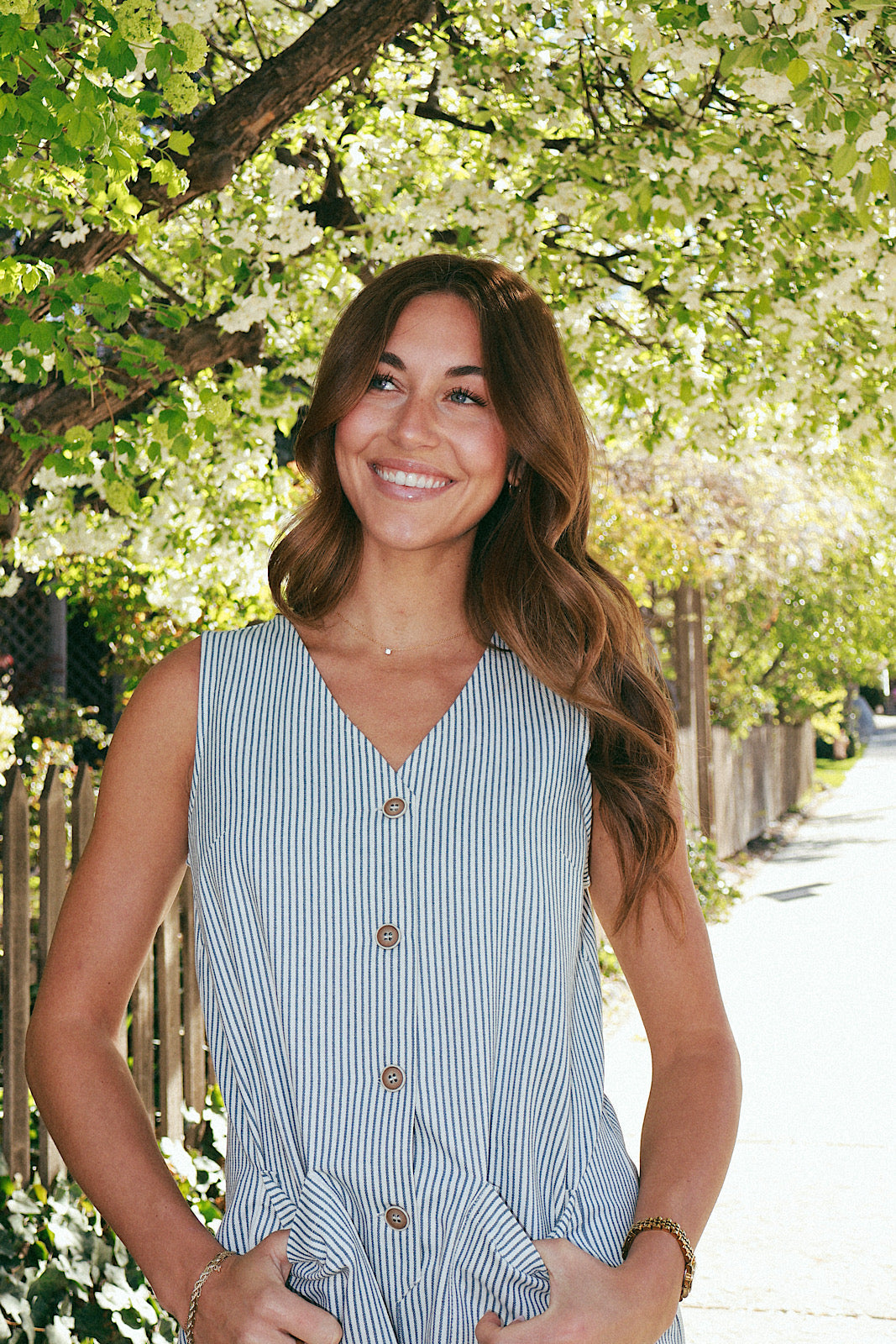 Newport Pinstripe Romper