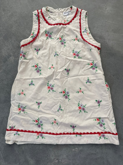 FINAL SALE - FLAWED Poppy Floral Embroidered Dress - Medium