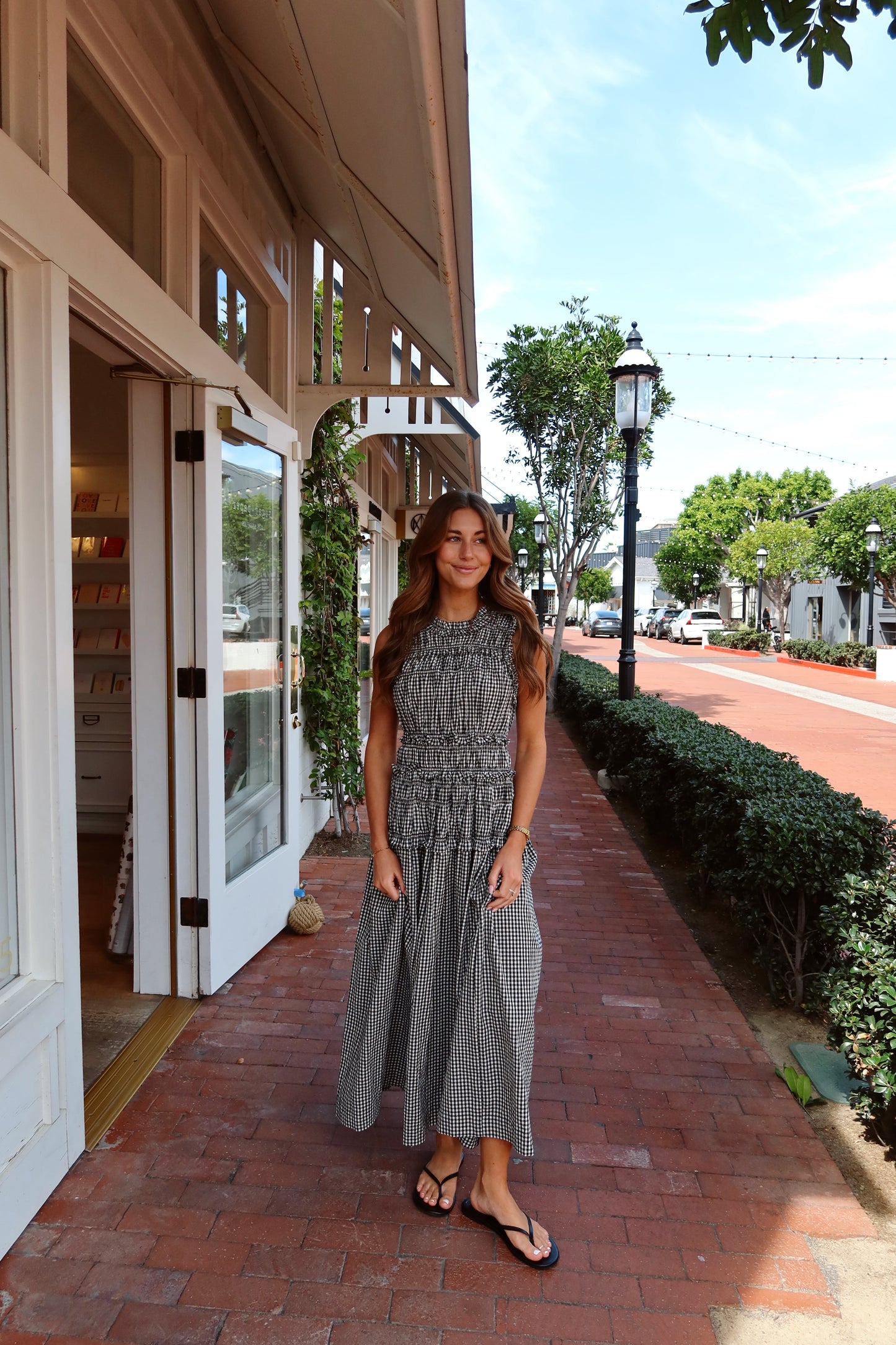 June Gingham Maxi
