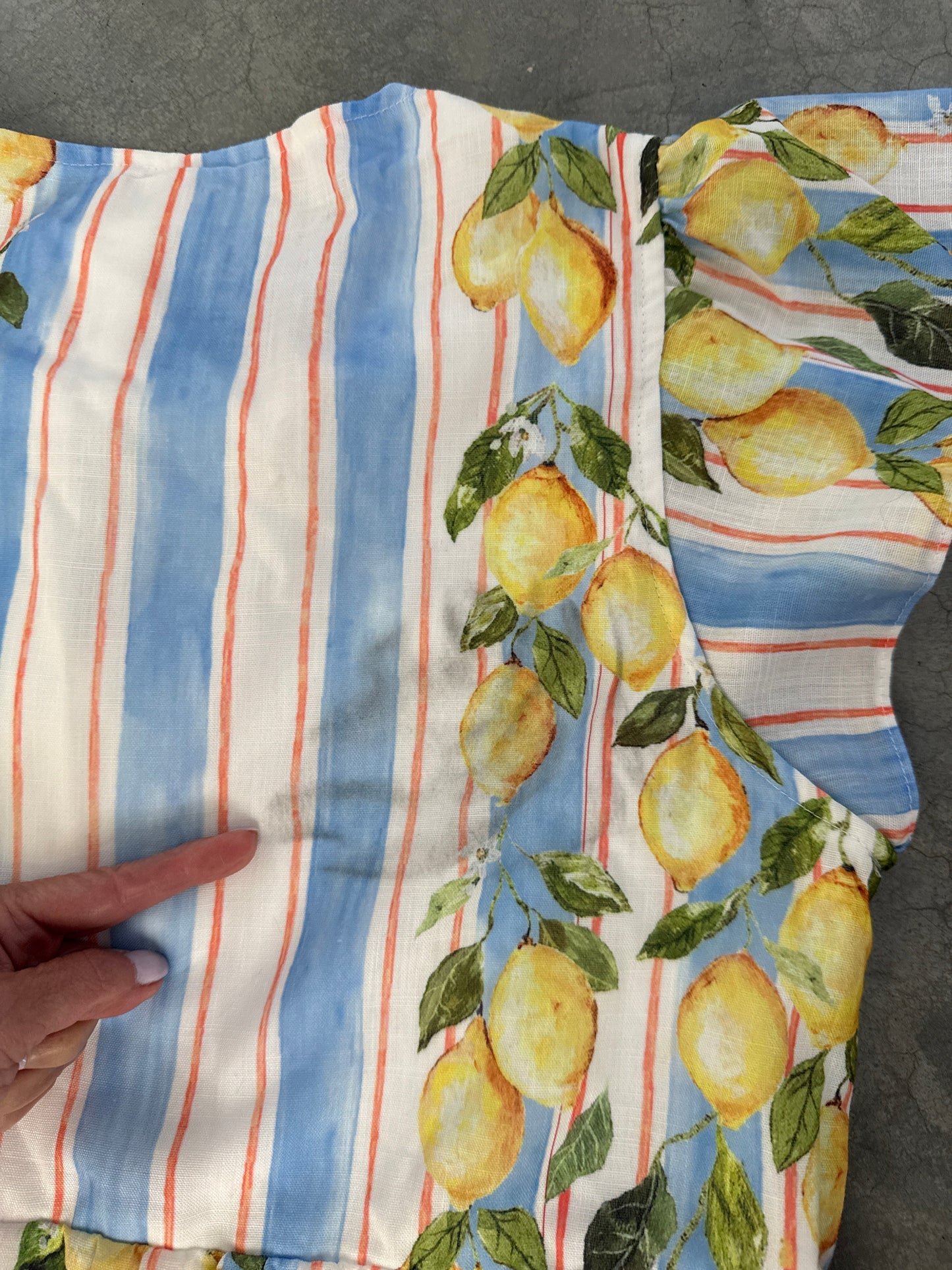FINAL SALE - FLAWED Citrus Stripe Dress - XLarge