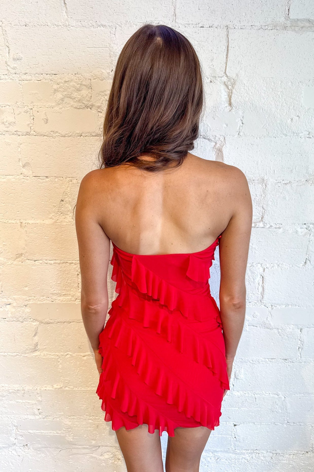 All Yours Ruffle Tube Dress