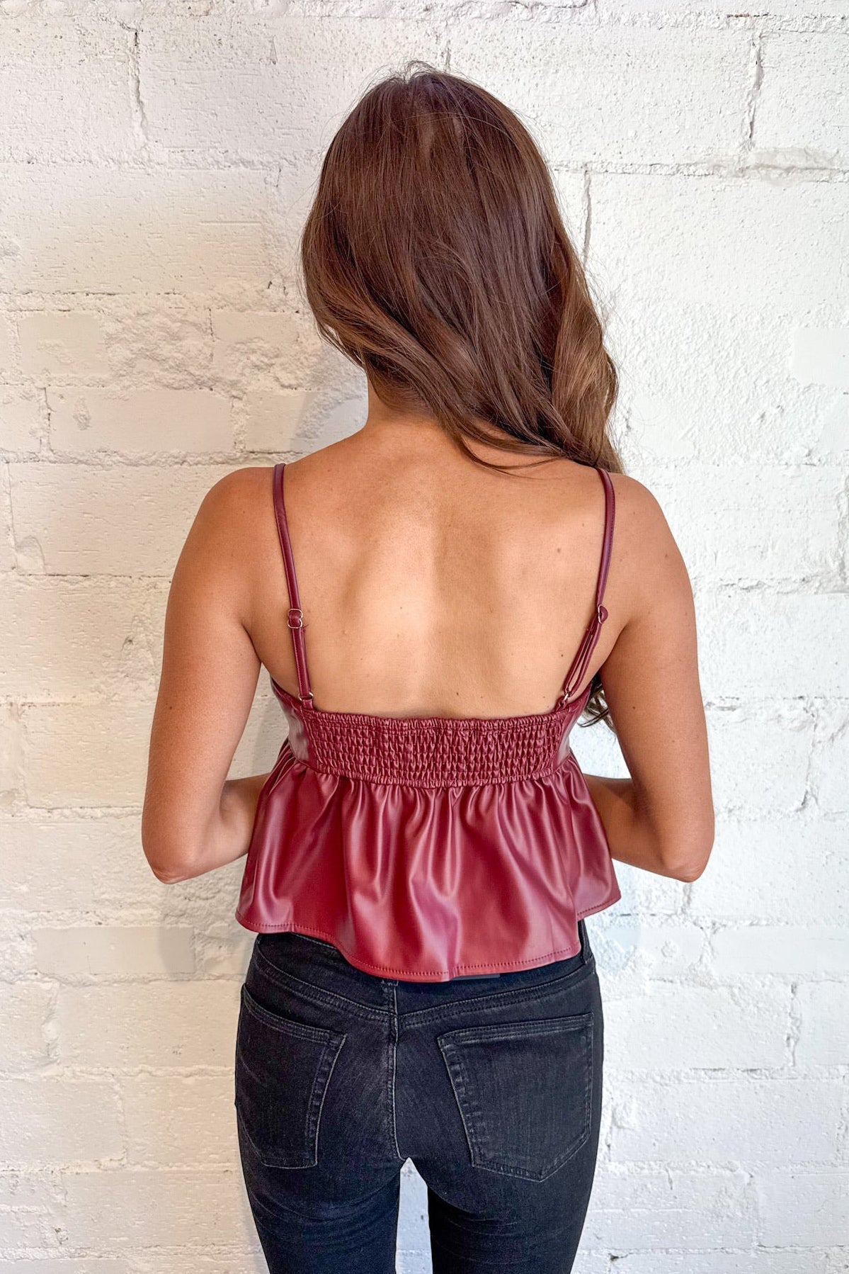 Audrey Leather Top