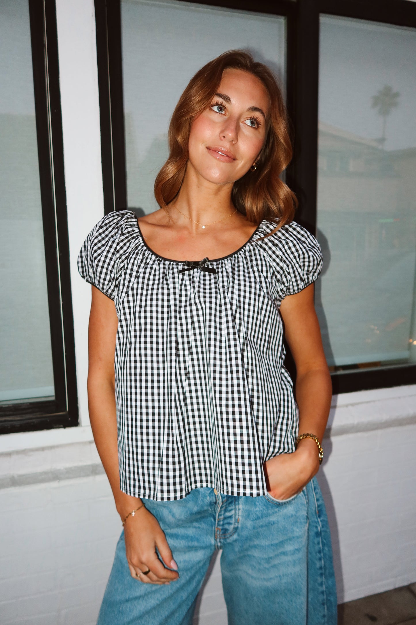 Aspyn Gingham Blouse