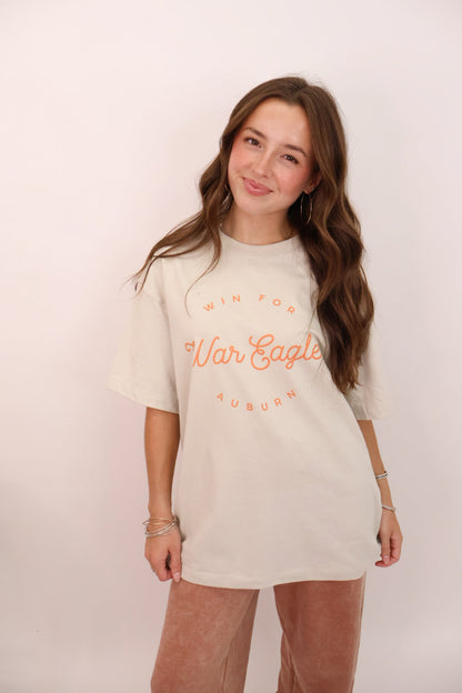 War Eagle Win for Auburn Oversized Tee