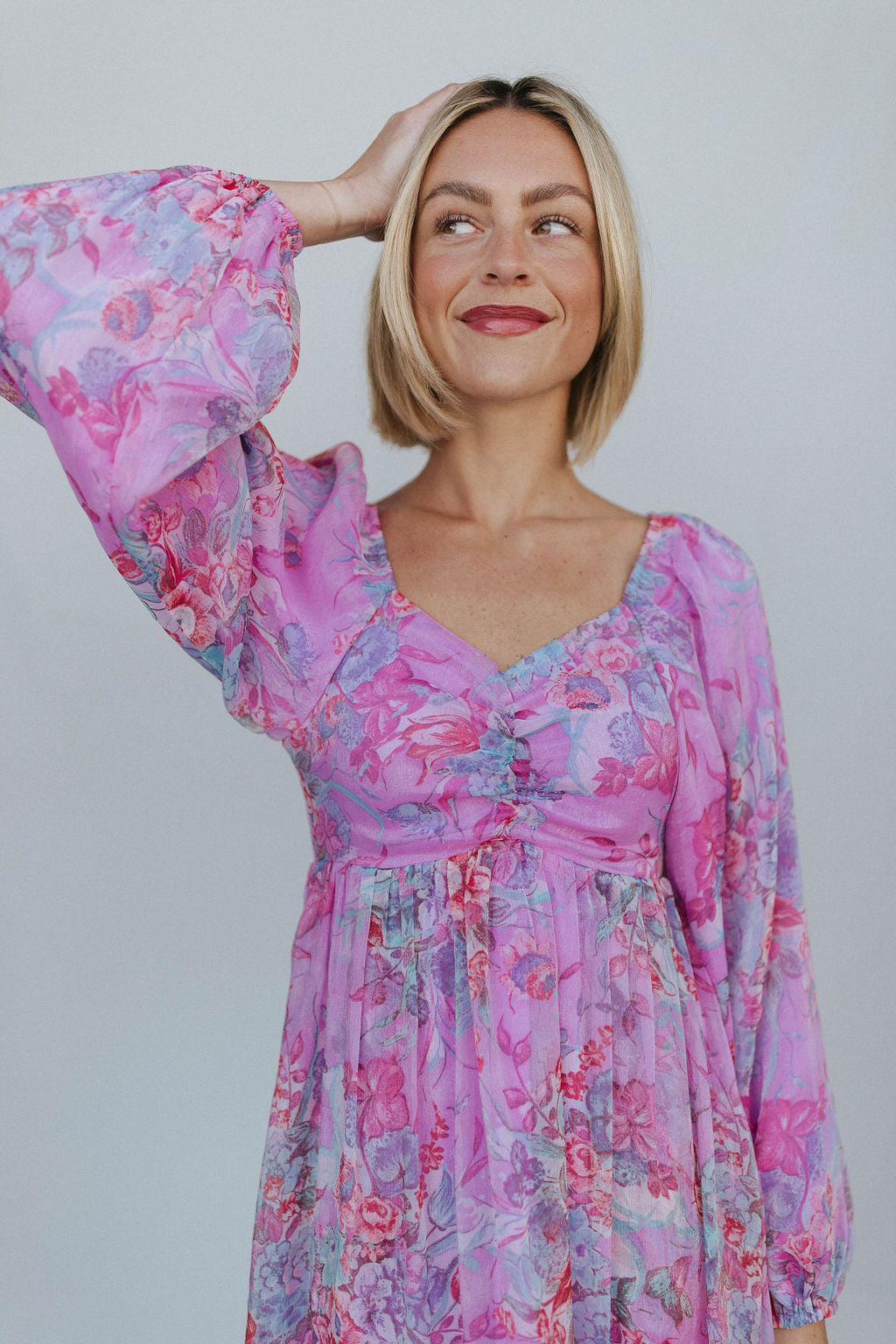 Purple Rain Floral Midi