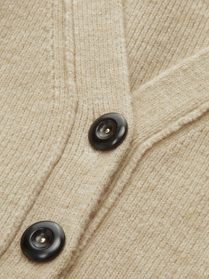 V-Neck Buttoned Slim Cardigans