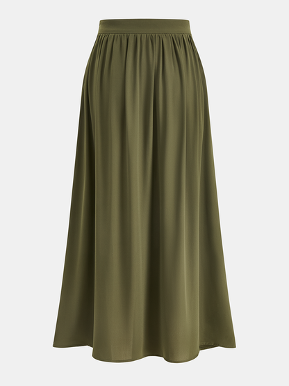 Sleeveless Pleated Top & Skirt Set