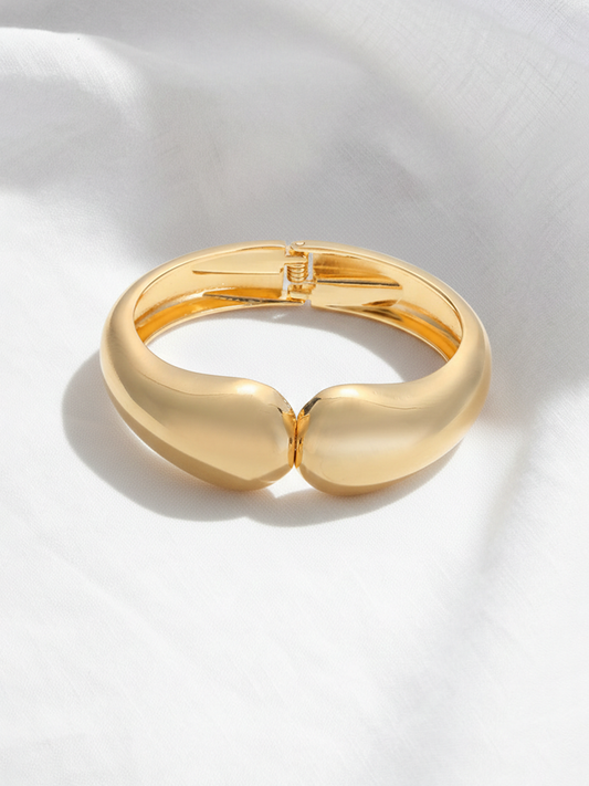 Sculptural Hinged Cuff Bracelet