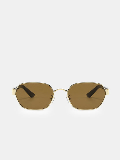 Vintage Rectangular Metal Sunglasses