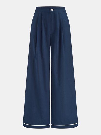 Cotton Linen Cami Top & Wide Leg Pants Set