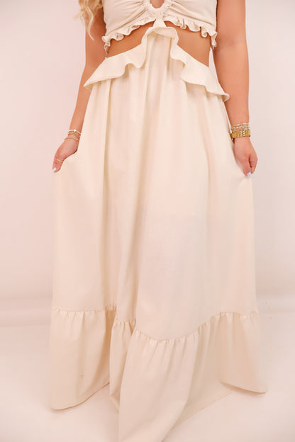 Cut Out Halter Maxi Dress