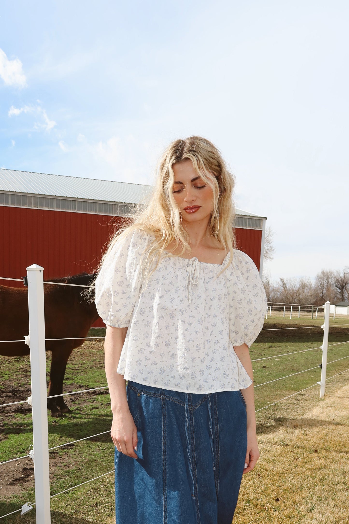 Rosebud Floral Blouse