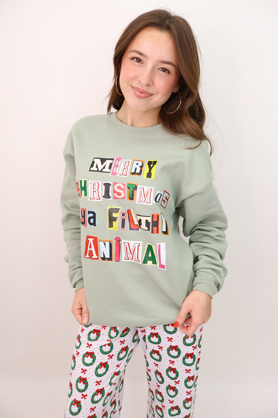 Merry Christmas Ya Filthy Animal Sweatshirt