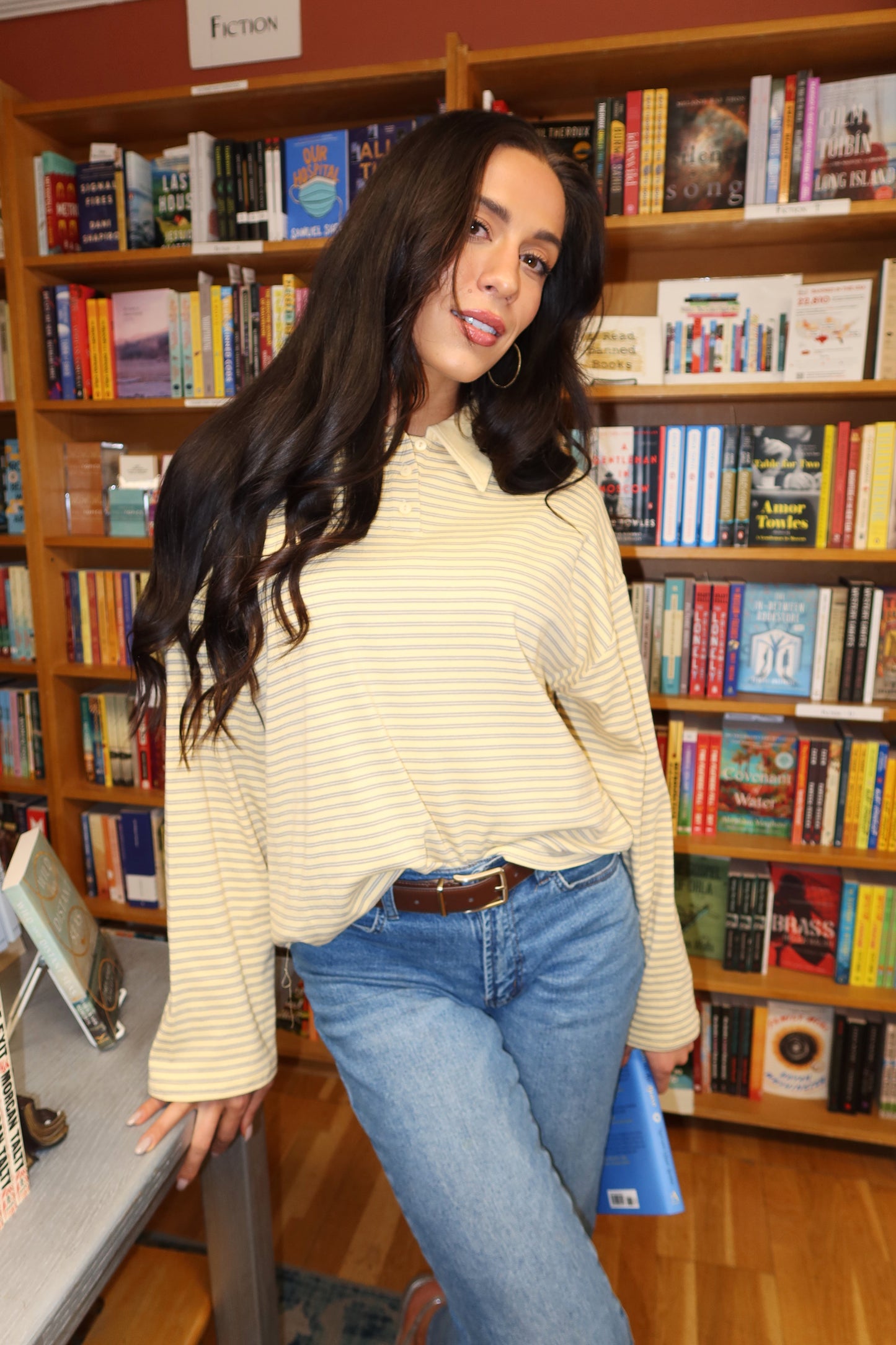 Ollie Stripe Polo in Yellow
