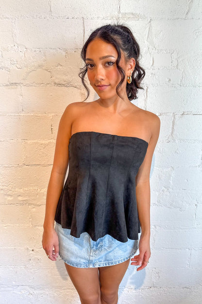 Cozy Suede Tube Top