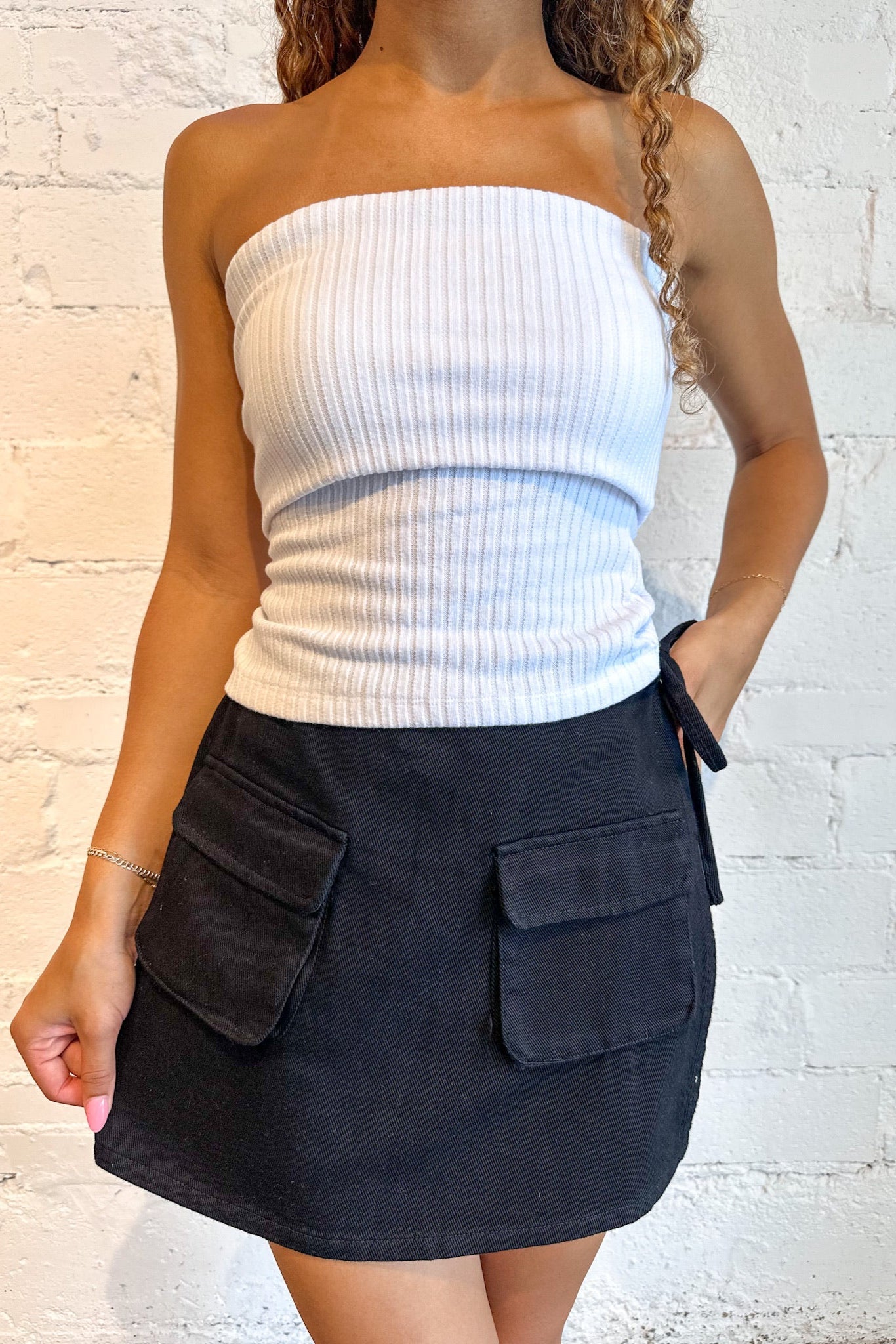 Denim Wrap Skort