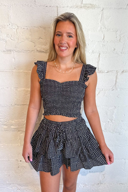Dotty Smocked Skort