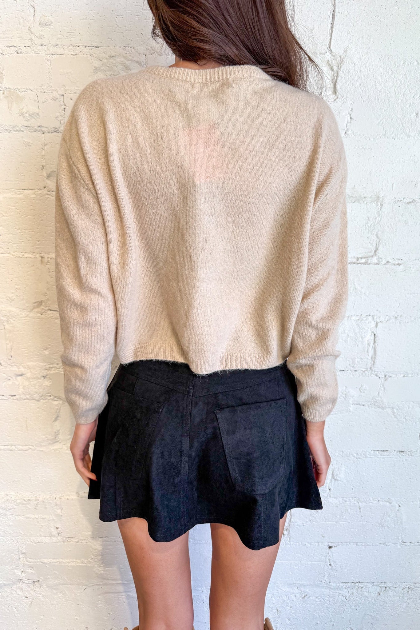 Lasso Twirl Suede Skirt