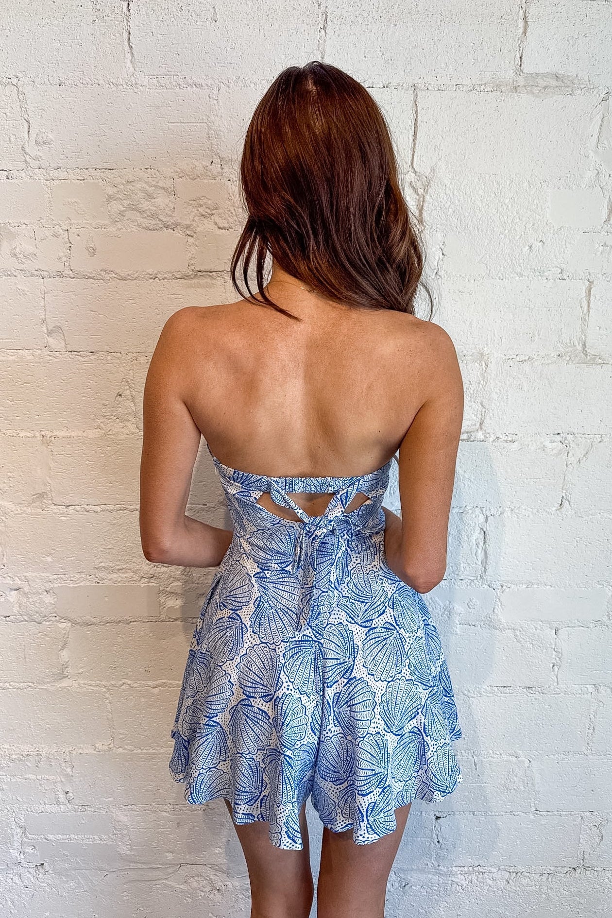 Blue Clams Tube Romper
