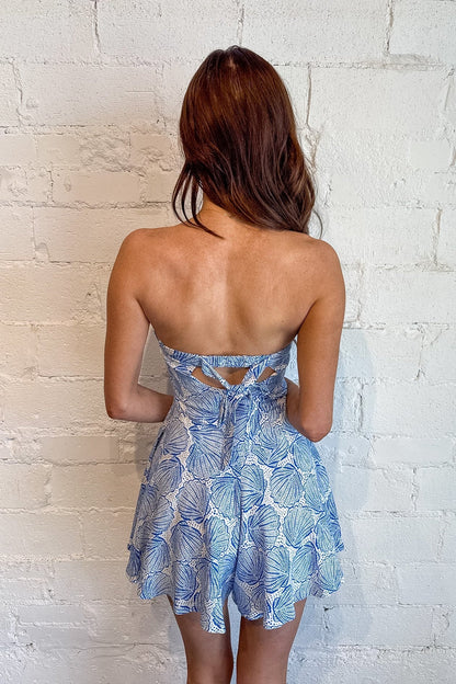 Blue Clams Tube Romper
