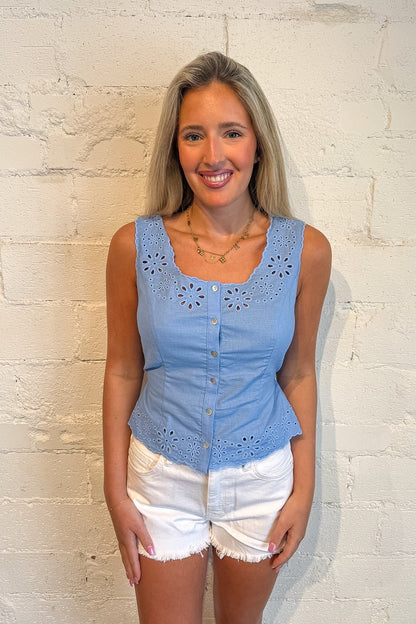 Ellie Eyelet Top