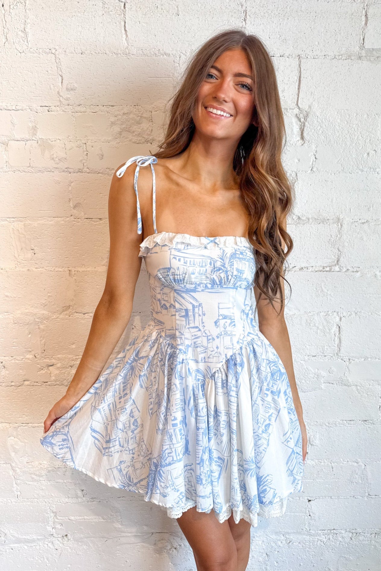 European City Fit & Flare Mini Dress