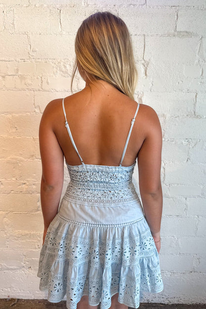 Golden Petals Mini Dress