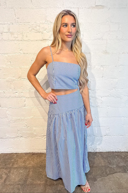 Gracie Gingham Maxi Skirt