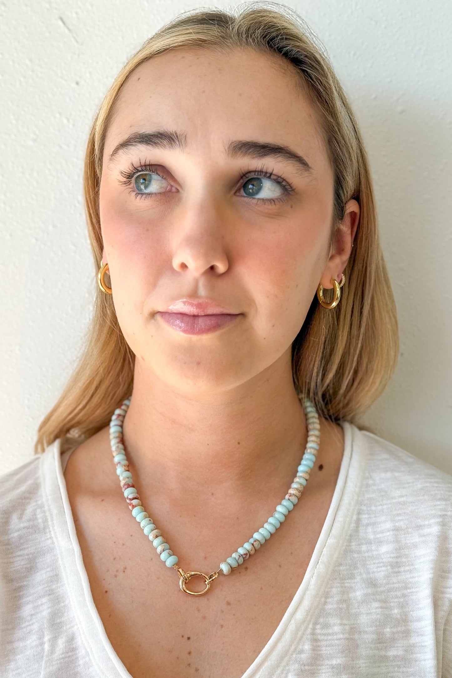 Blue and Brown Stone Necklace