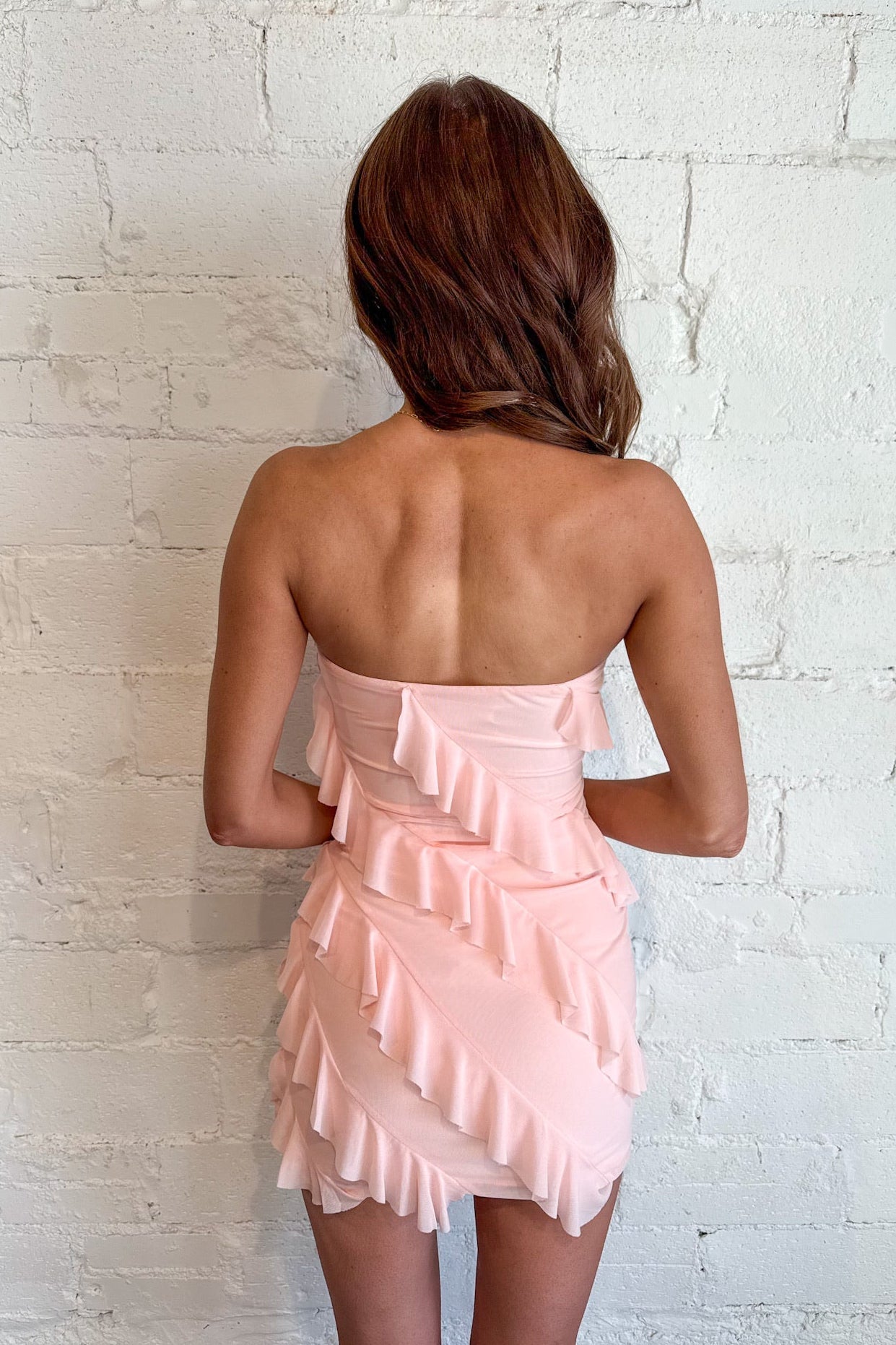 All Yours Ruffle Tube Dress