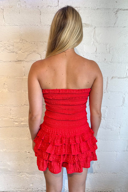 Mia Smocked Ruffle Romper Dress