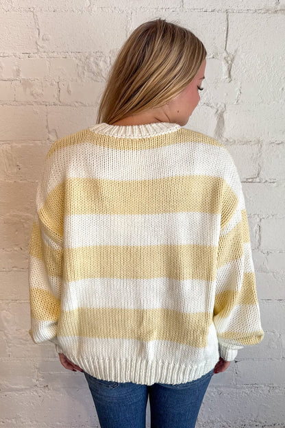 Butter Stripe Chunky Knit Sweater