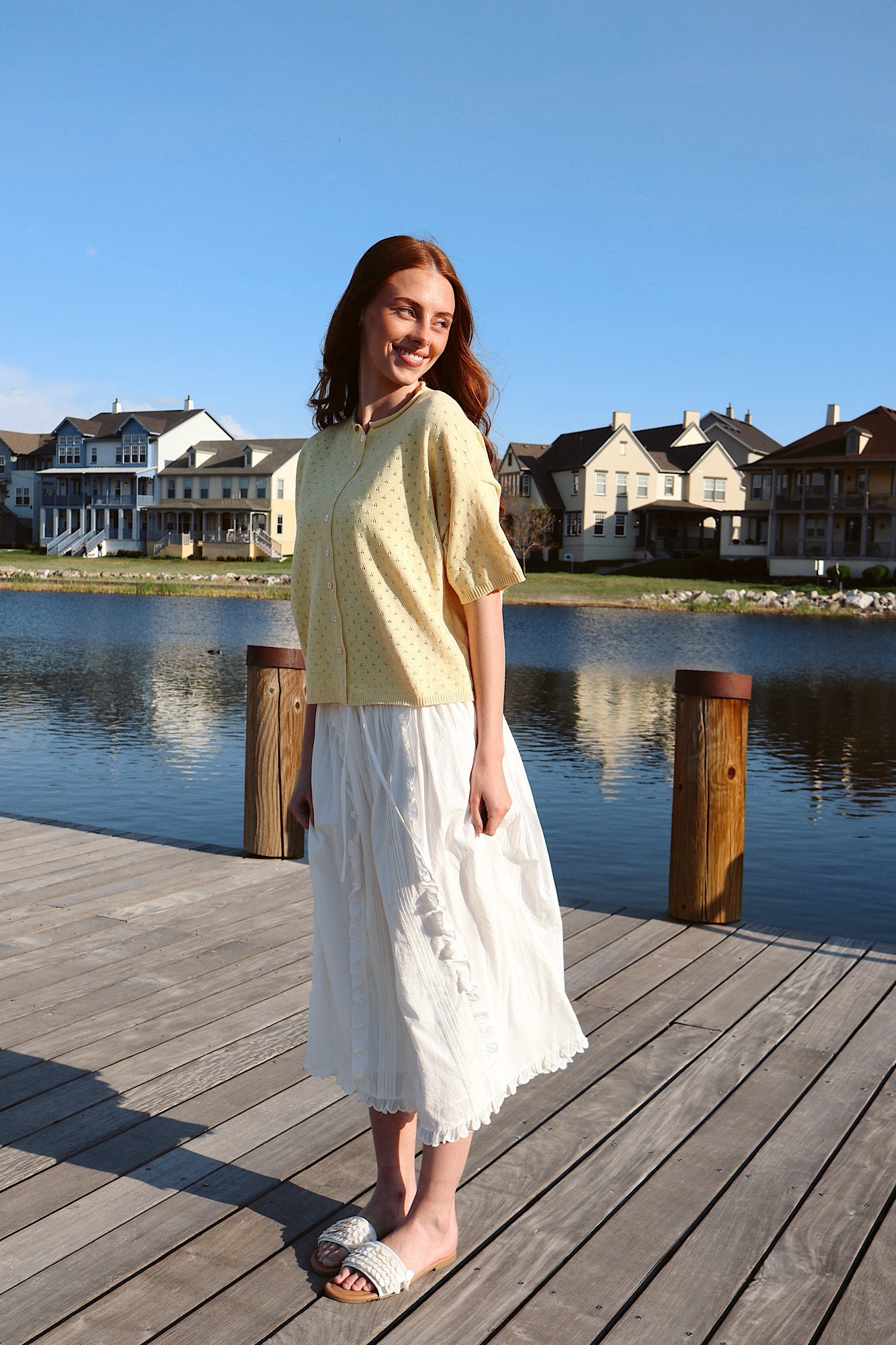 Seaside Sorbet Pointelle Cardigan