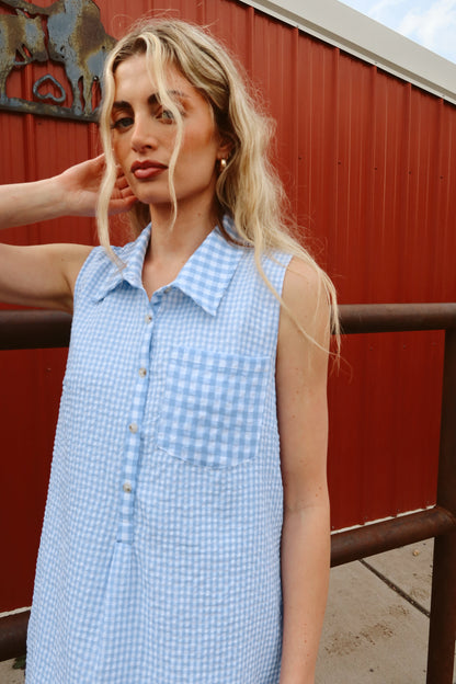 Bluebell Gingham Shirt Dress