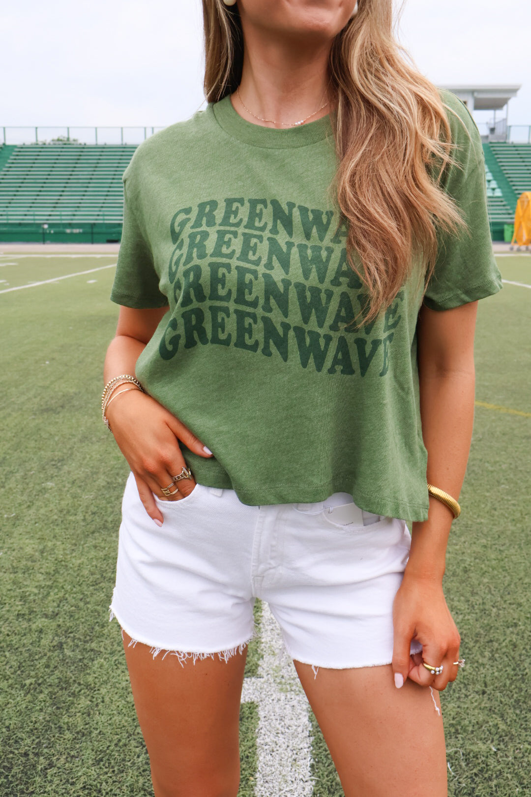 Wavy Leeds Greenwave Crop Tee