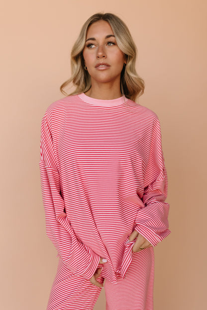 Porter Fleece Stripe Top