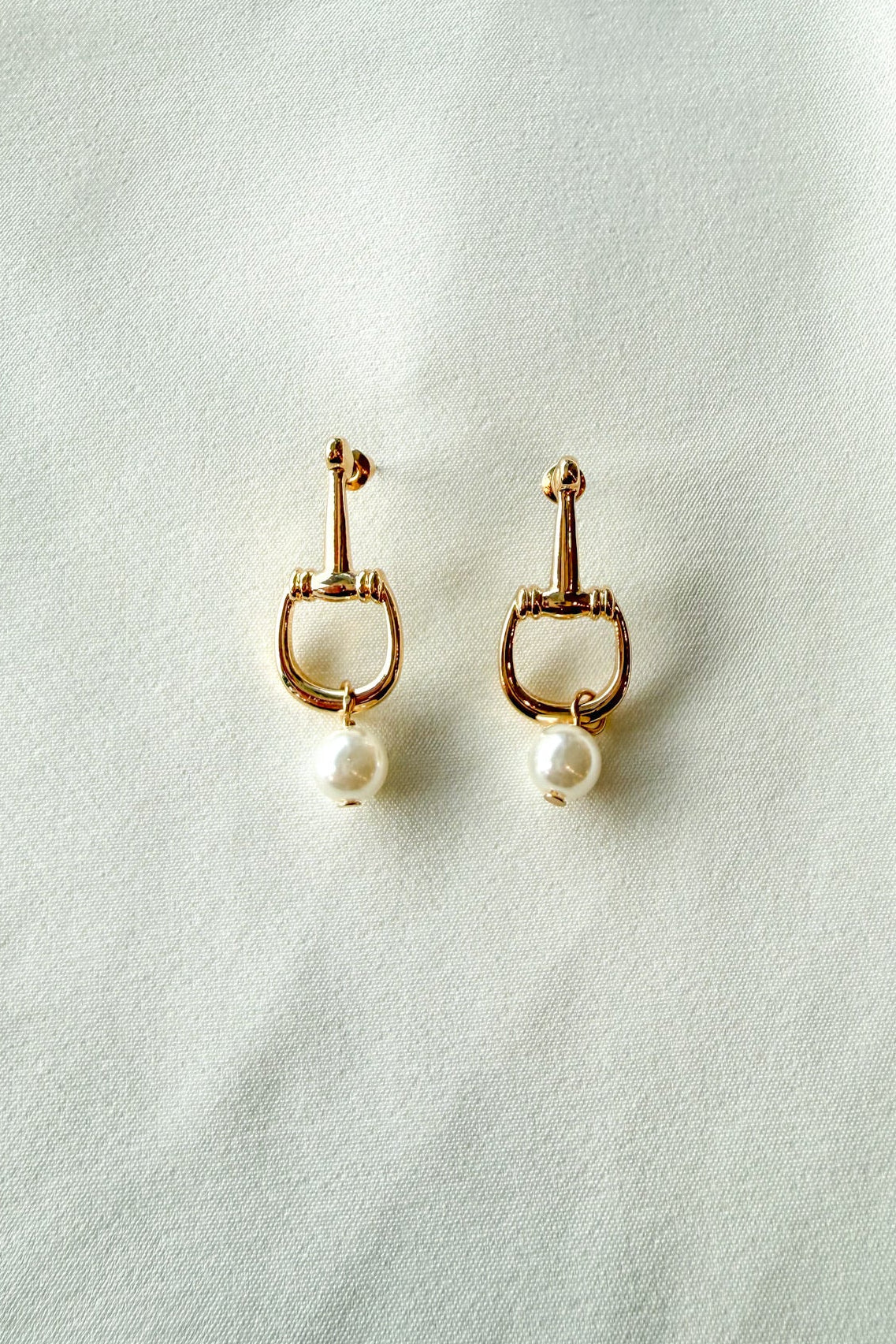 Chain Link with Pearl Drop Earrings