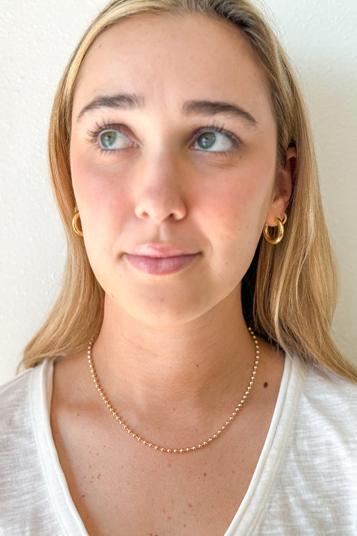 Classic Mini Gold Ball Necklace