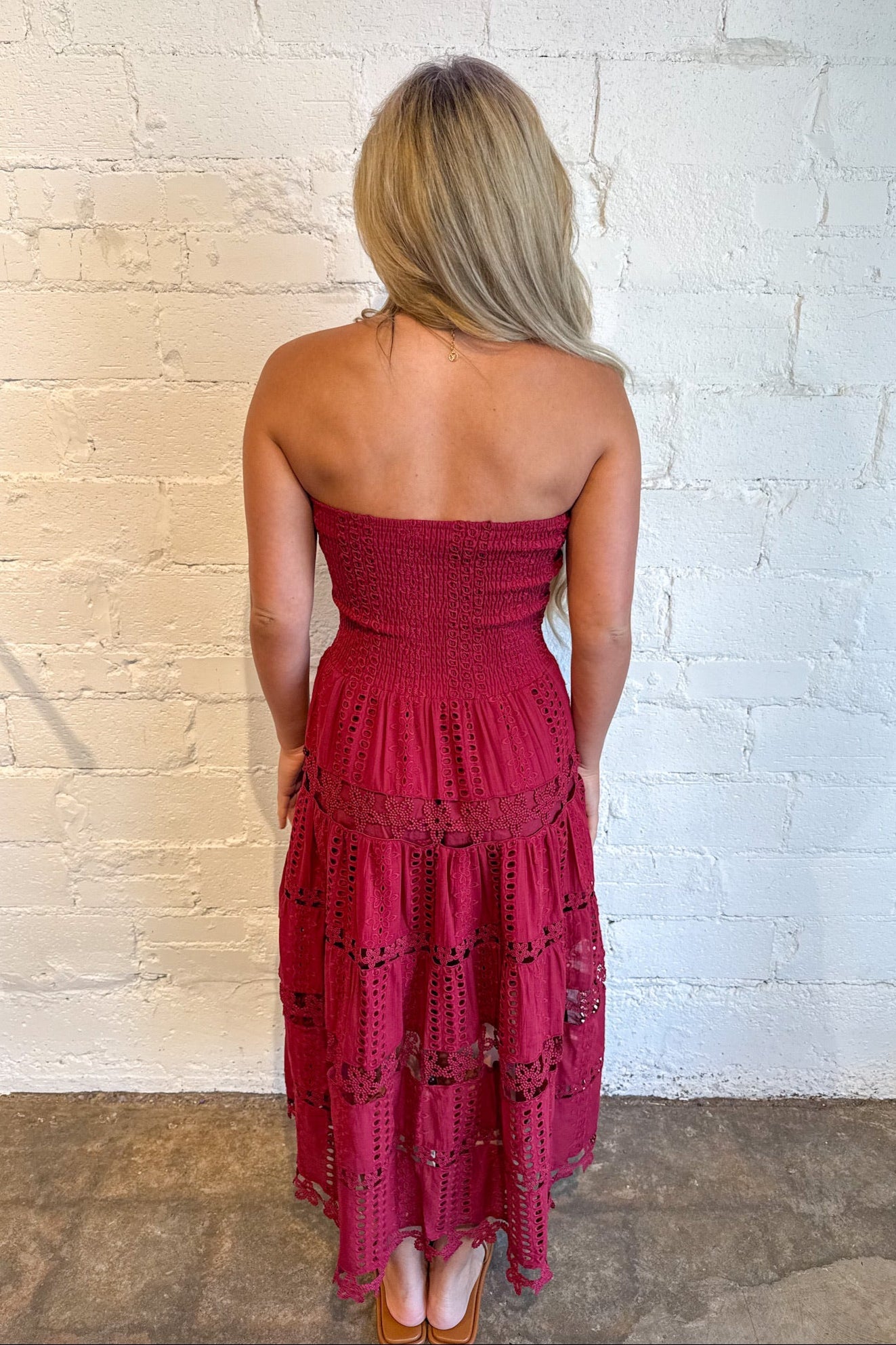 Evelyn Eyelet Maxi Dress